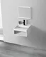 KingKonree square wall hung basin with towel rail sink for hotel 2