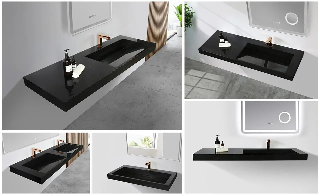KingKonree stone wall mount sink manufacturer for bathroom 3