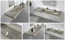 KingKonree 6mm modern wall hung basin customized for hotel 3