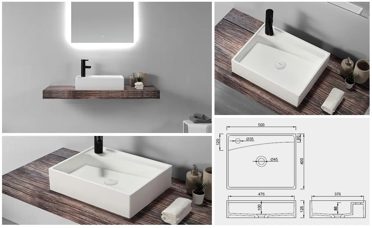 KingKonree durable above counter vessel sink customized for home1 4