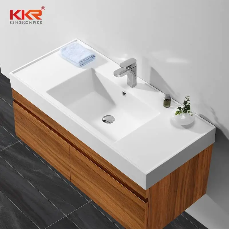 الحمام الغرور مركب الحجر الأعلى الاكريليك سطح صلب الغرور الأعلى بالوعة KKR-1535 1