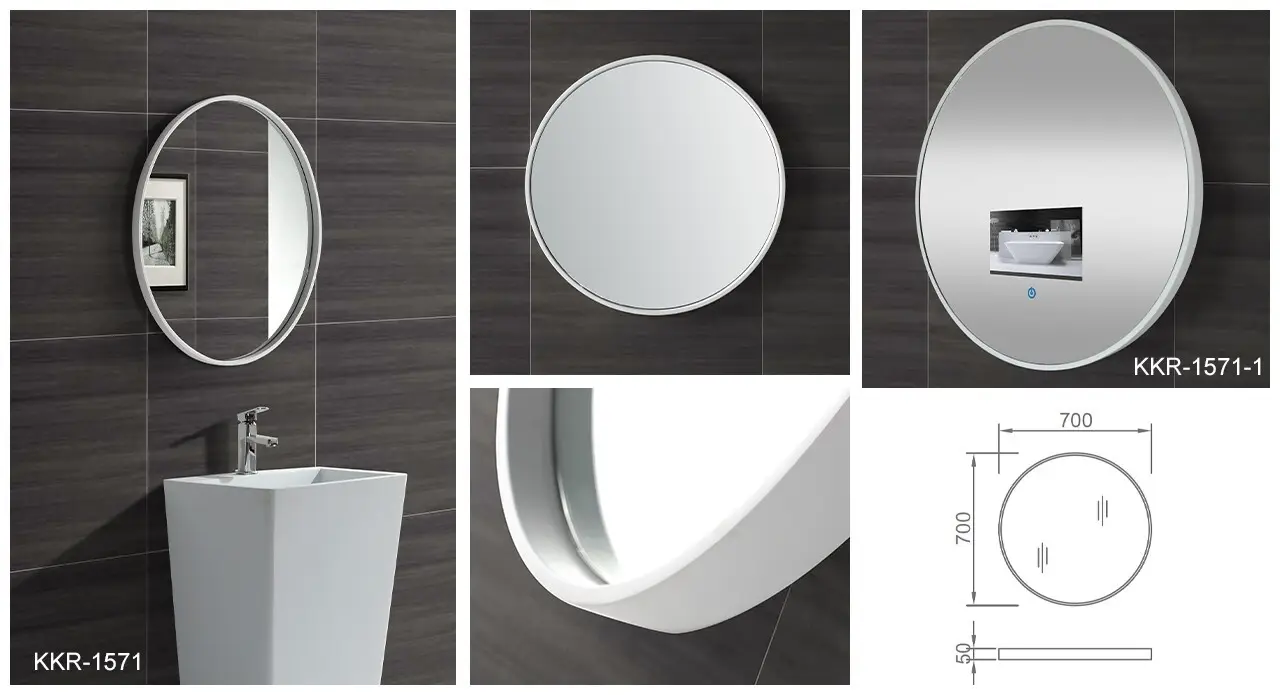 small led compact mirror high-end for toilet 2
