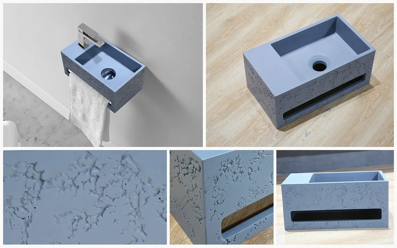 wall hung concrete wall hung basin manufacturer for bathroom 4