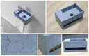 wall hung concrete wall hung basin manufacturer for bathroom 4