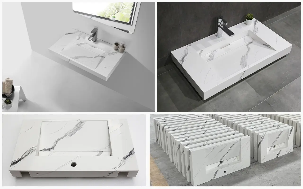 KingKonree small white wall mounted sink sink for hotel 4
