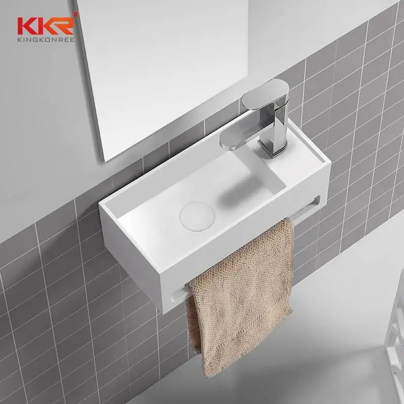 Toilet White Elegant Basin With Towels Shelf Small Bathroom Sink KKR-1104-A 1