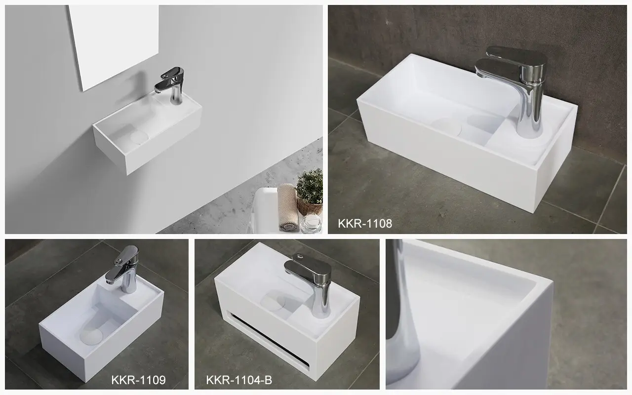 KingKonree black wall mounted basin supplier for toilet 4