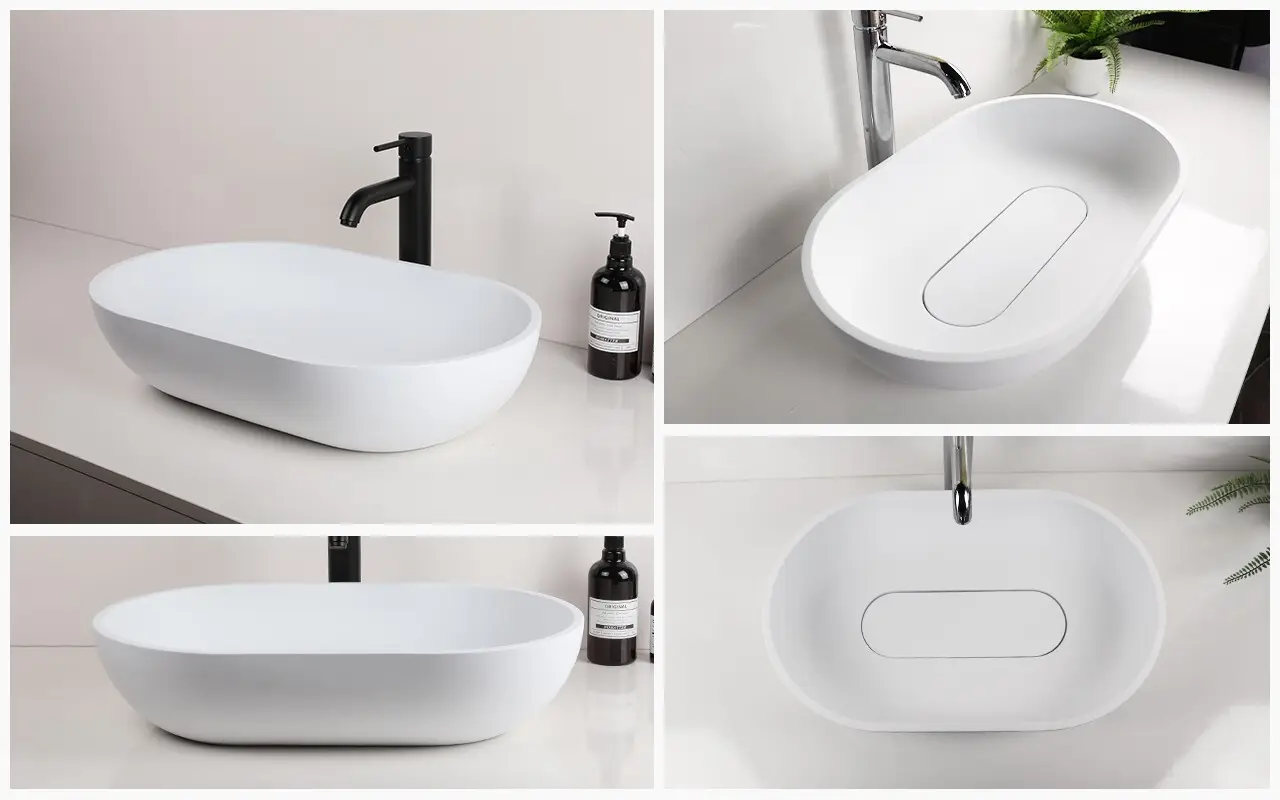 KingKonree white counter top basins supplier for restaurant 4