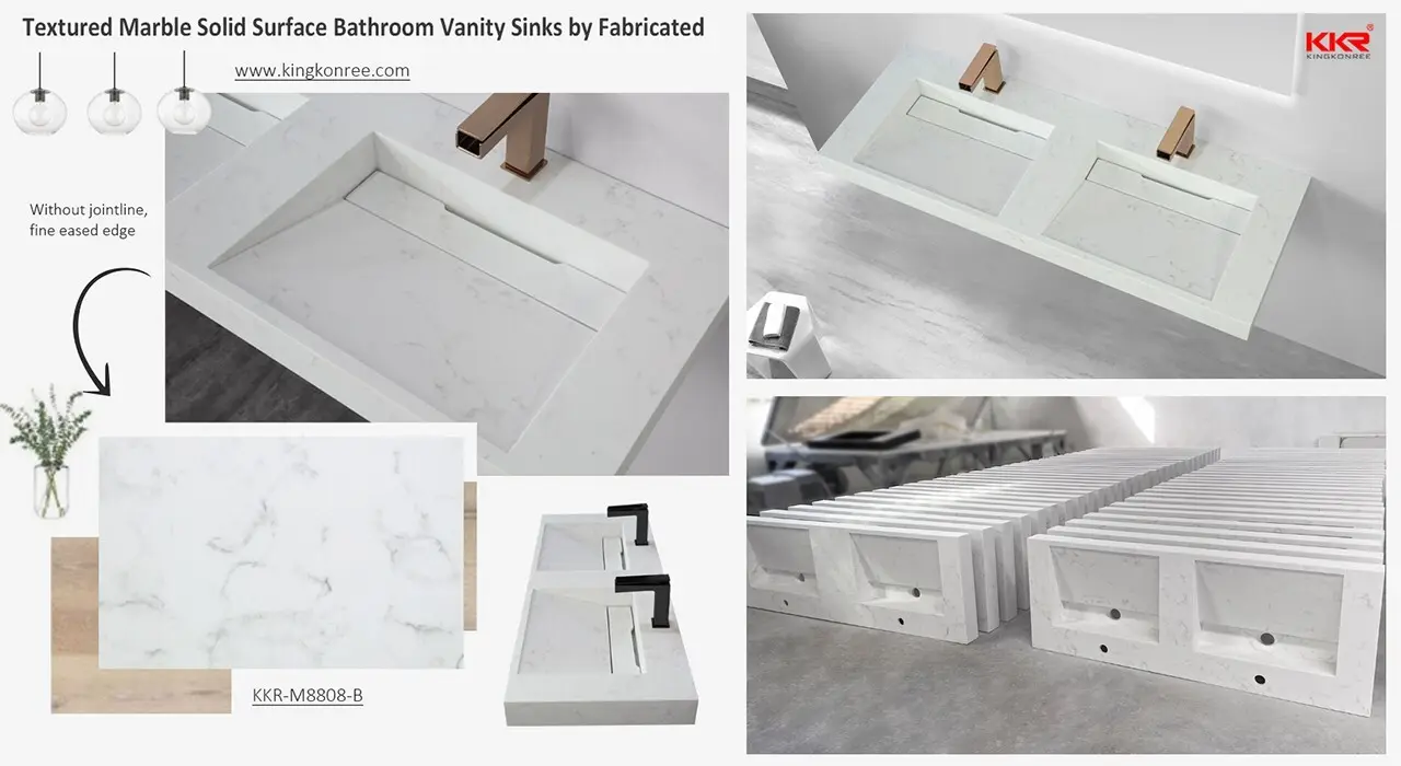 KingKonree concrete resin wall hung basin design for home 4