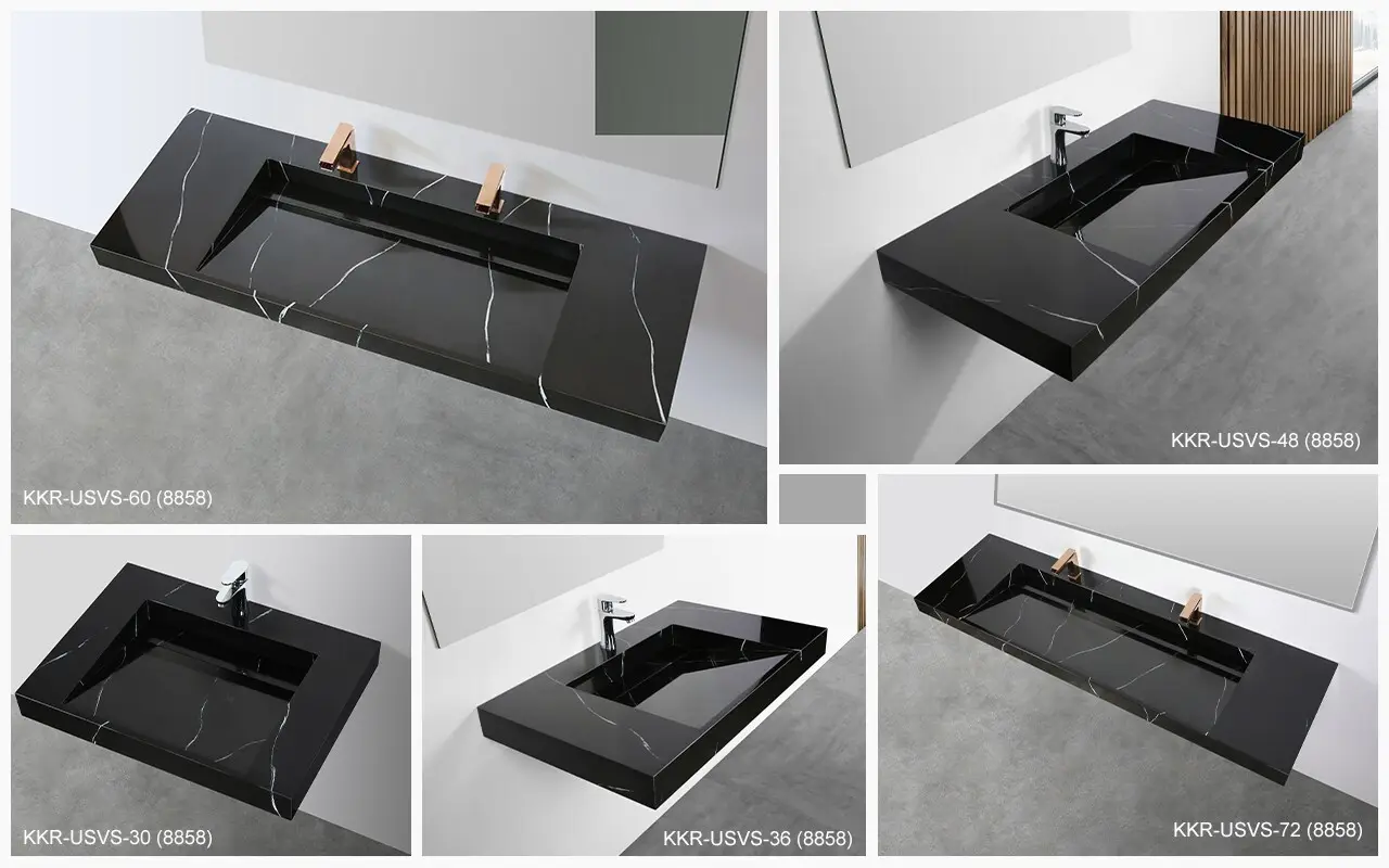 KingKonree luxury pedestal sink wall mount design for bathroom 4