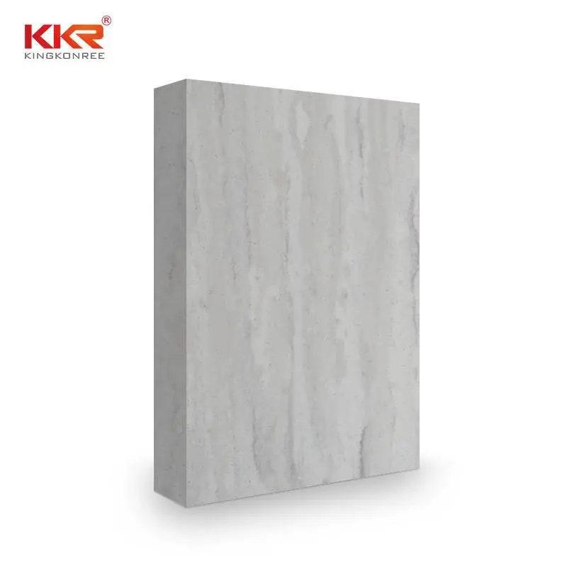 Het acryl Marmeren Patroon Stevige Oppervlakteblad Kunstmatig Marmeren Stevige Oppervlakteblad voor Badkamer Dunne Blad Stevige Oppervlakte kkr-M8866 1