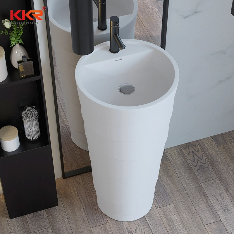 Bacia autônoma KKR-1398-A do suporte do lavatório da resistência de superfície contínua da mancha 1