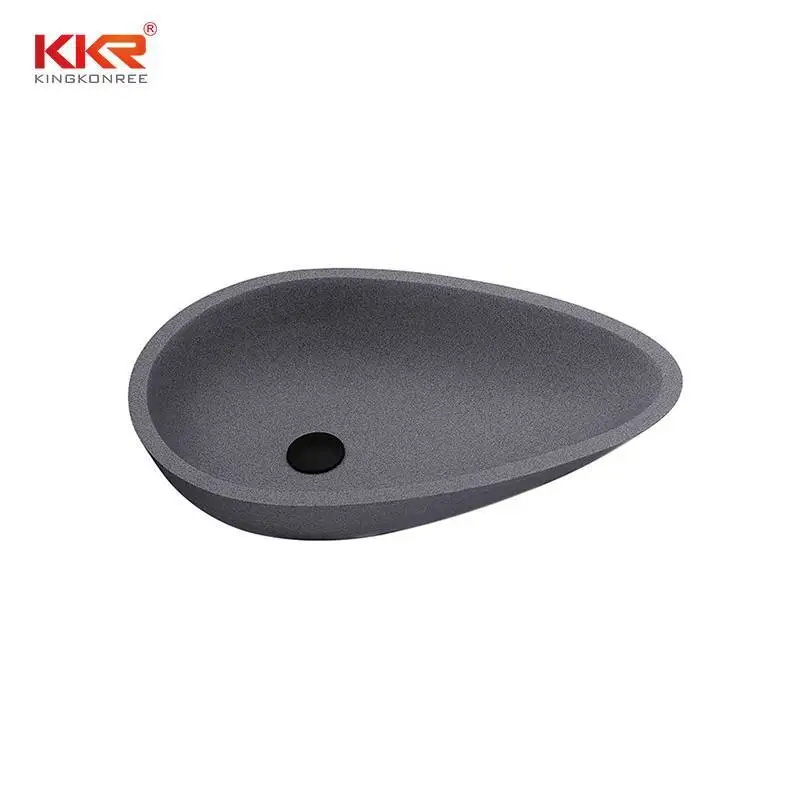 Lavabo de baño de cuarzo Fregadero redondo de cuarzo simple 1