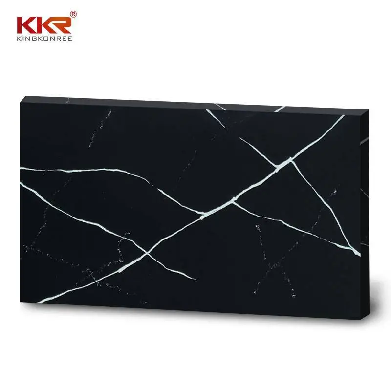 White pattern sharply split the black slabs Creating a obvious space feeling KKR-M8896 1