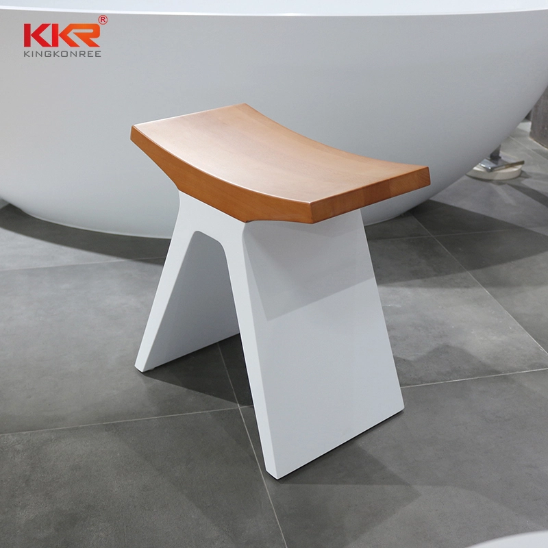 Elegant design douchekruk acryl massief oppervlak badkamerkruk kunststenen kruk KKR-Stool-R 1