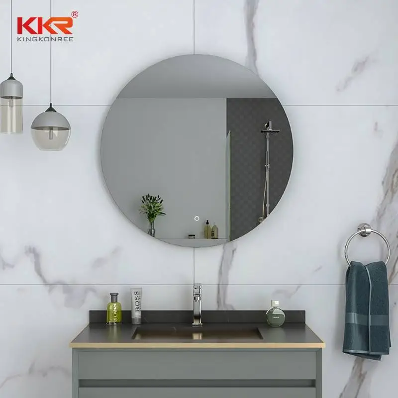 Specchio da bagno rotondo a LED rotondo intelligente di nuovo design Specchio touch screen a LED a parete 1