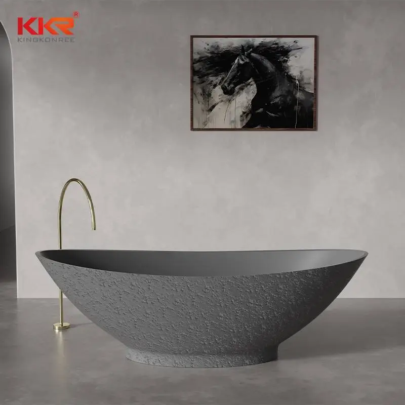 Solid Surface betontextuur Sense inwekende badkuipen KKR-B051 1