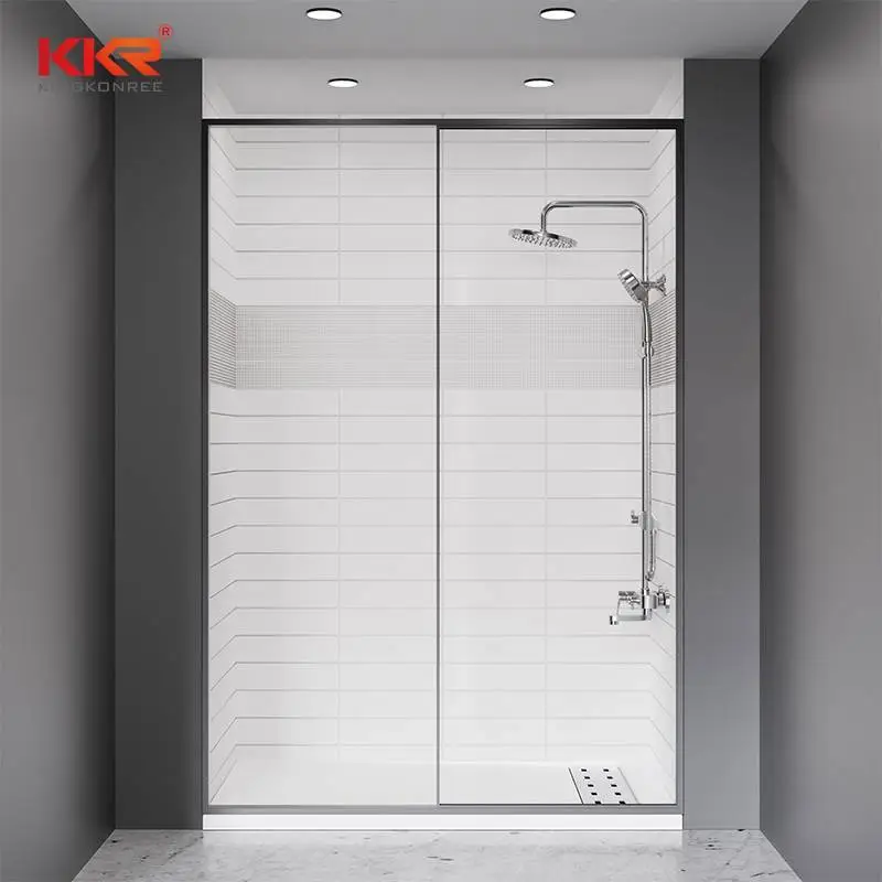 Painel de parede comercial KKR-CMW da borda do chuveiro do mármore da parede do banheiro01 1