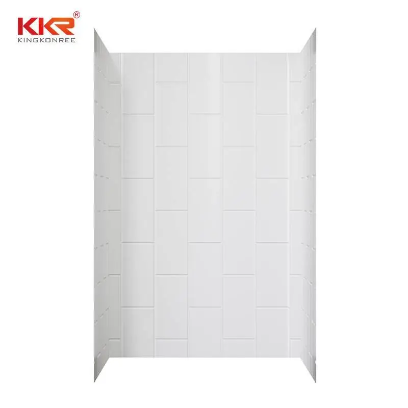 Produtos populares, projeto de hotel, banheiro, chuveiro de mármore artificial integrado, pan surround KKR-CMW10 1