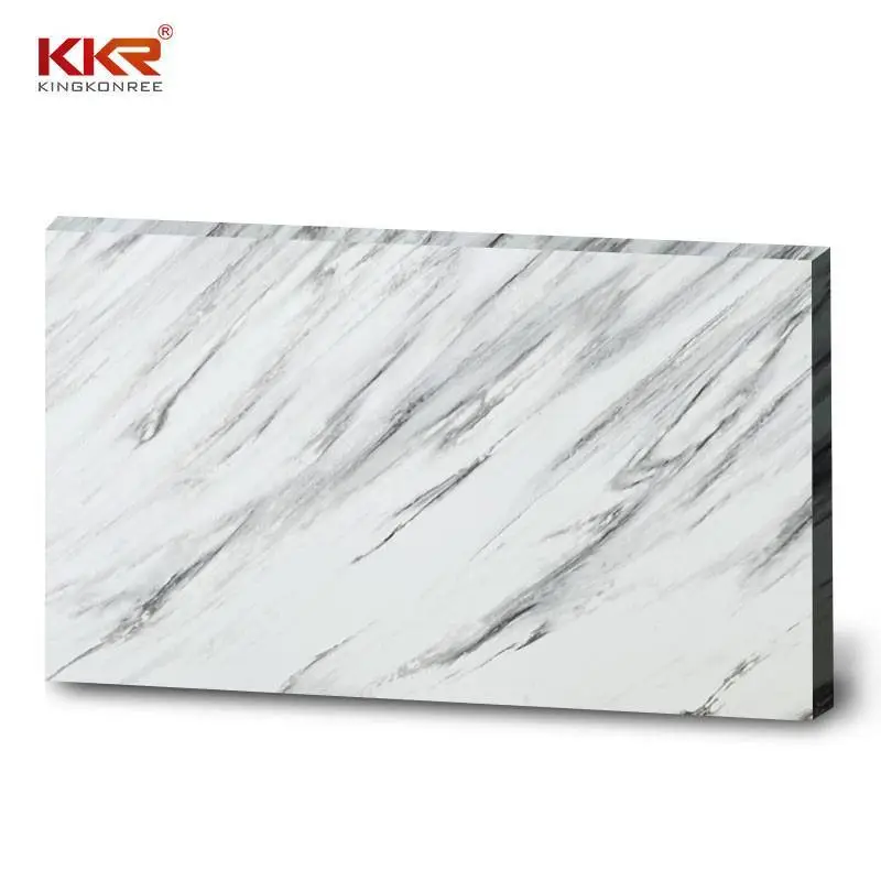 Hoja de superficie sólida personalizada de material de construcción de mármol artificial KKR-M8902 1