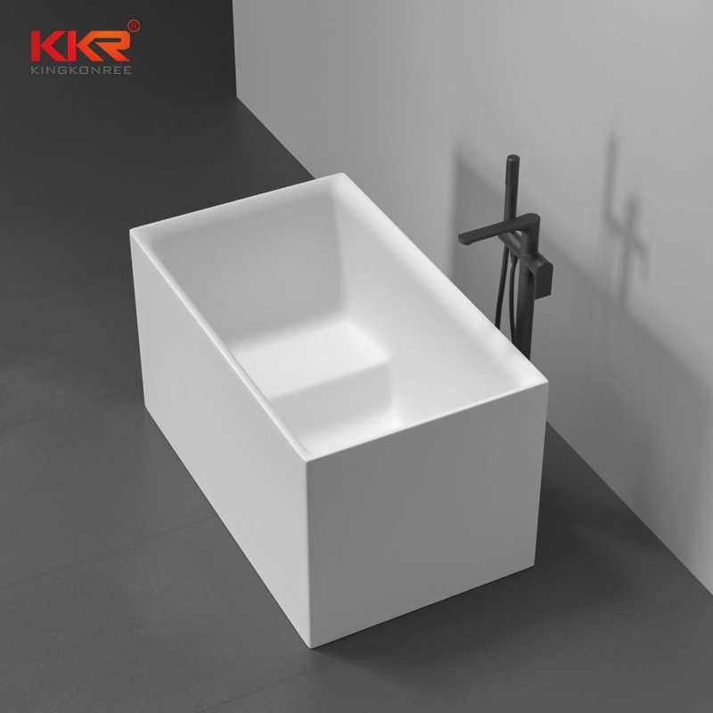Contemporary Freestanding Rectangular Bathtub with Integrated Seat for Modern Bathrooms KKR-B122 1