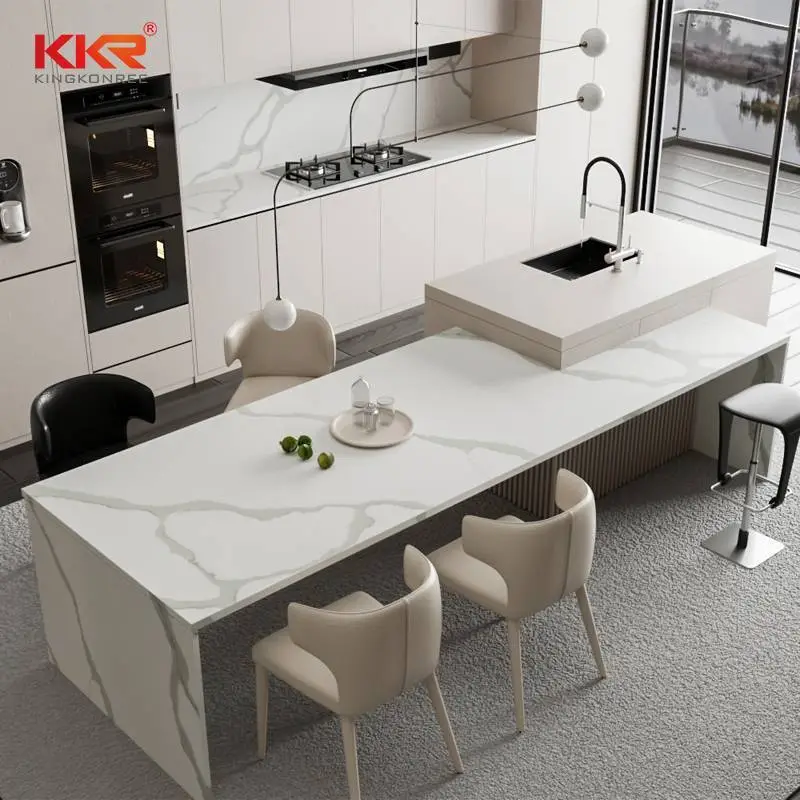 Piani da cucina Premium Zero Silica Calacatta con splendide venature lunghe 1