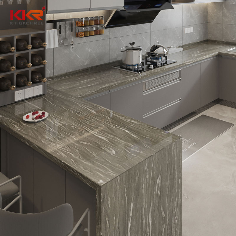 Kitchen Countertop Solid Surface Artificial Marble Kitchen Worktops ...