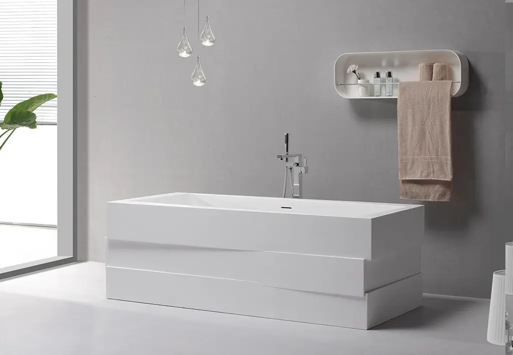 Quality KingKonree Brand artificial solid surface bathtub 2
