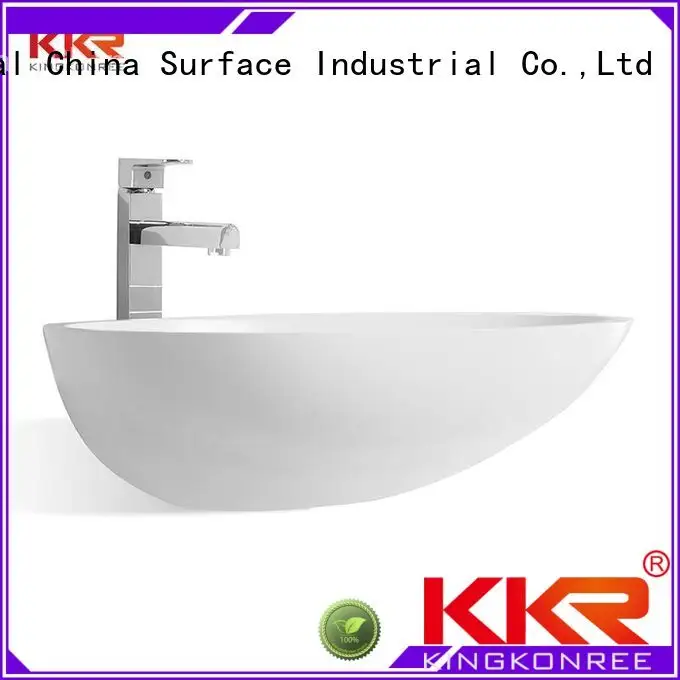 basin acyrlic ware solid oval above counter basin KingKonree Brand 1