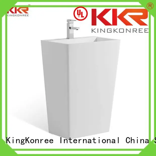 KingKonree Brand wash stone bathroom free standing basins acyrlic supplier 1