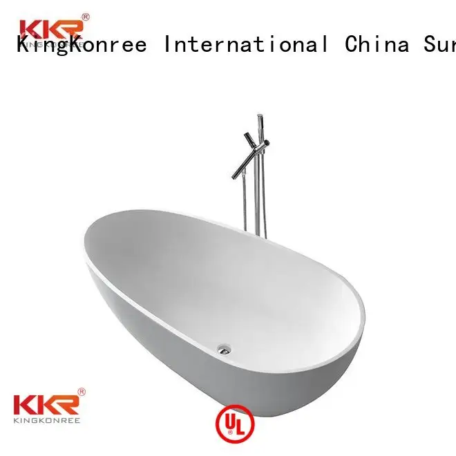 KingKonree Brand kkr atrifial 1800mm custom Solid Surface Freestanding Bathtub 1