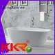 KingKonree Brand outside freestand oval Solid Surface Freestanding Bathtub shelves 1
