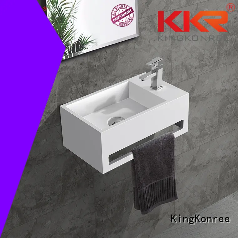 white size bath KingKonree Brand wall mounted bathroom basin factory 1