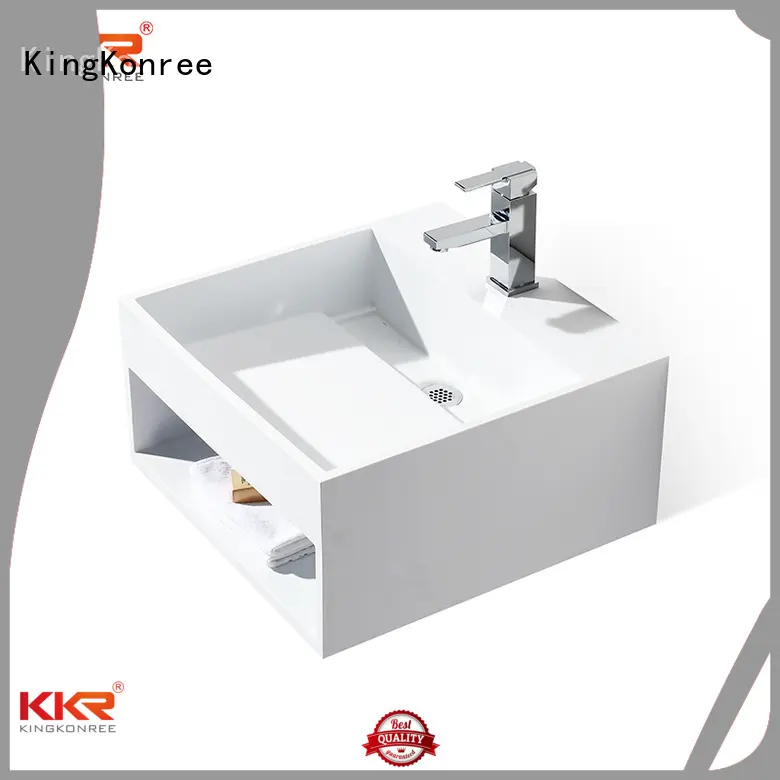 wash Custom hanger white wall mounted wash basins KingKonree design 1