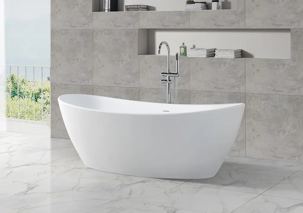 b008 bath round Solid Surface Freestanding Bathtub KingKonree Brand 2
