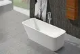 tub against Solid Surface Freestanding Bathtub matt 1800mm KingKonree Brand 2