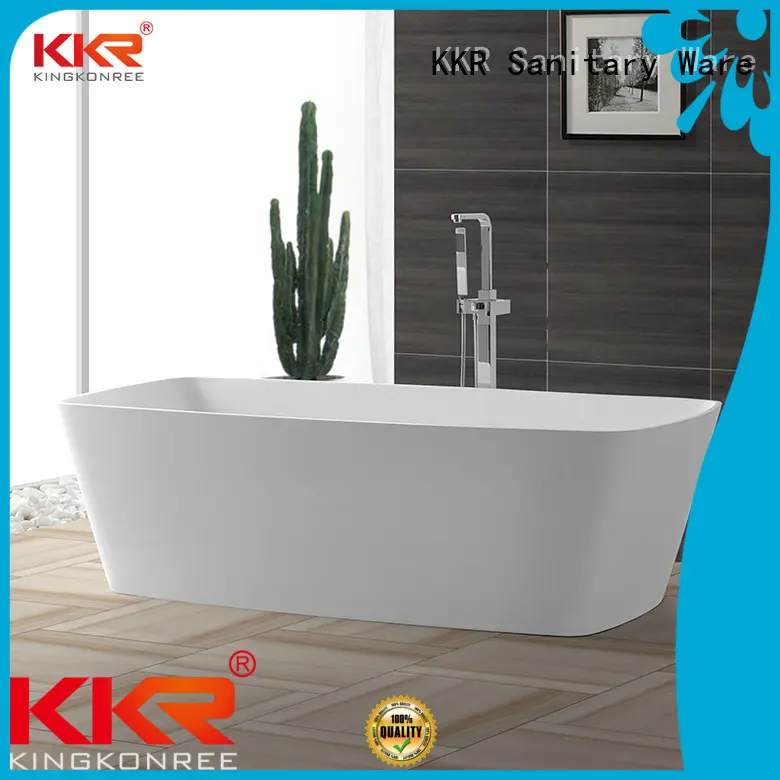 solid artificla round KingKonree Brand solid surface bathtub supplier 1