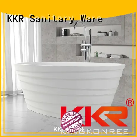 KingKonree Brand afrtificial furniture standing solid surface bathtub 1