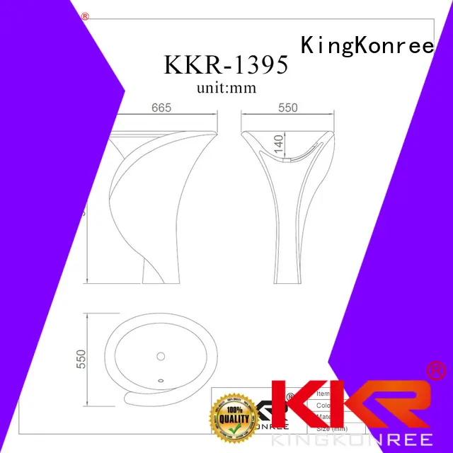 square standing bathroom free standing basins design KingKonree company 1