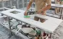 acrylic readymade washbasin cabinets sink supplier for bathroom 8