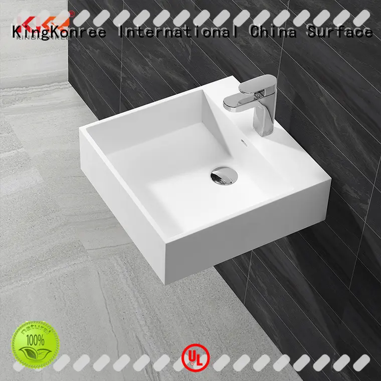 narrow wall hung basin bathware for hotel KingKonree 1