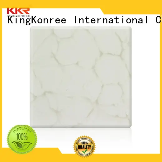 KingKonree acrylic translucent solid surface marble for motel 1