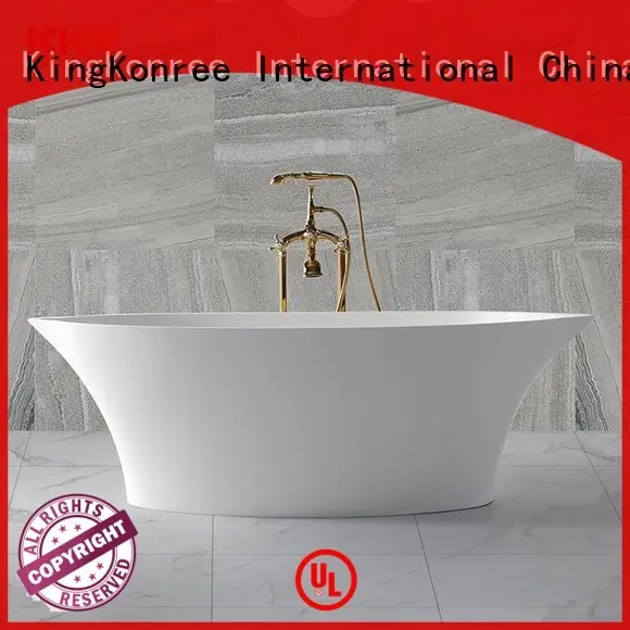 Bathroom furniture polymarble acrylic solid surface freestanding bathtub KKR-B011 1