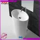KingKonree pan shape freestanding pedestal sink factory price for motel 1