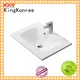 KingKonree straight wash basin with cabinet hindware manufacturer for motel 1