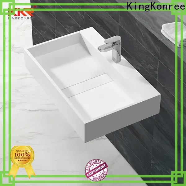 KingKonree concrete wall mounted wash basins design for bathroom 1