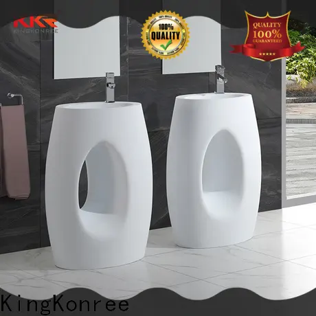 KingKonree artificial free standing wash basin customized for hotel 1