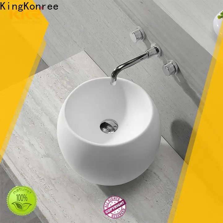 KingKonree pure top mount bathroom sink customized for room 1