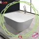 KingKonree marble freestanding soaking bathtub free design for shower room 1