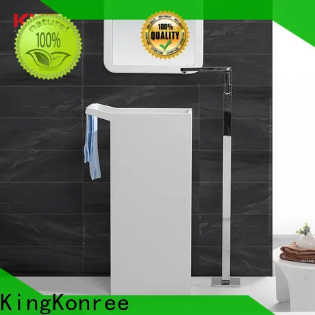 KingKonree solid stand alone bathroom sink manufacturer for hotel 1